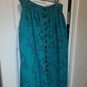 Vintage Fish Cheppu Skirt and Scarf